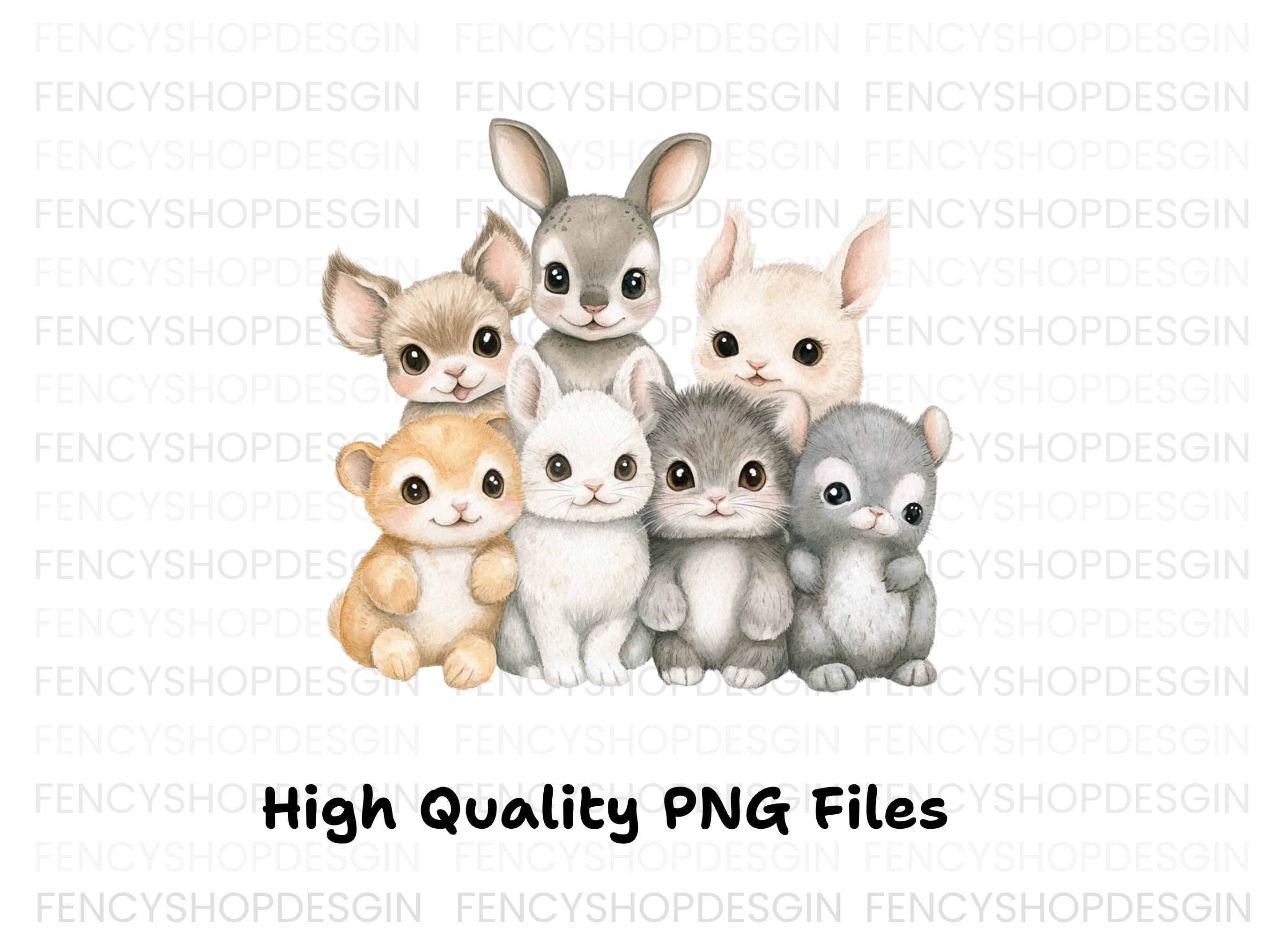 Adorable Baby Forest Animals Clipart Bundle