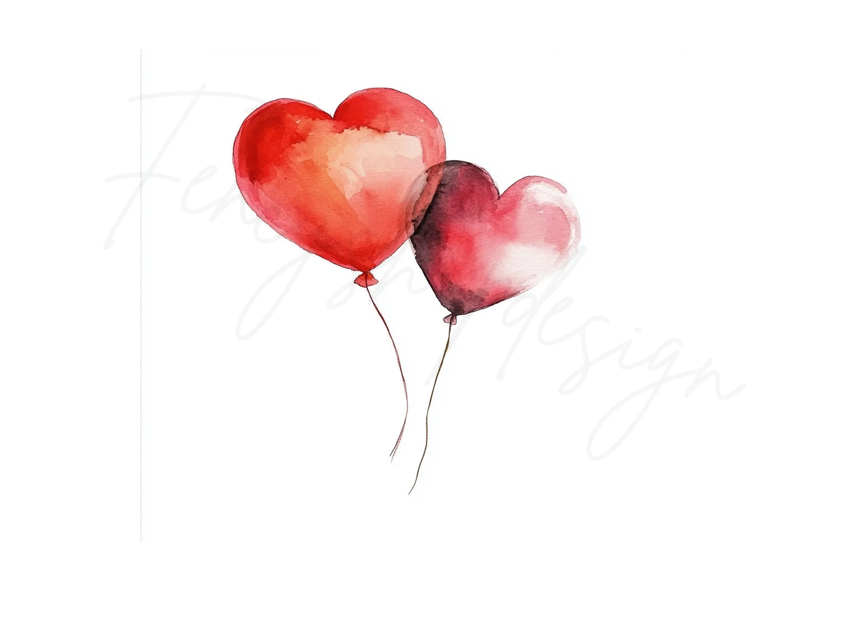 Heart Balloons Clipart Bundle