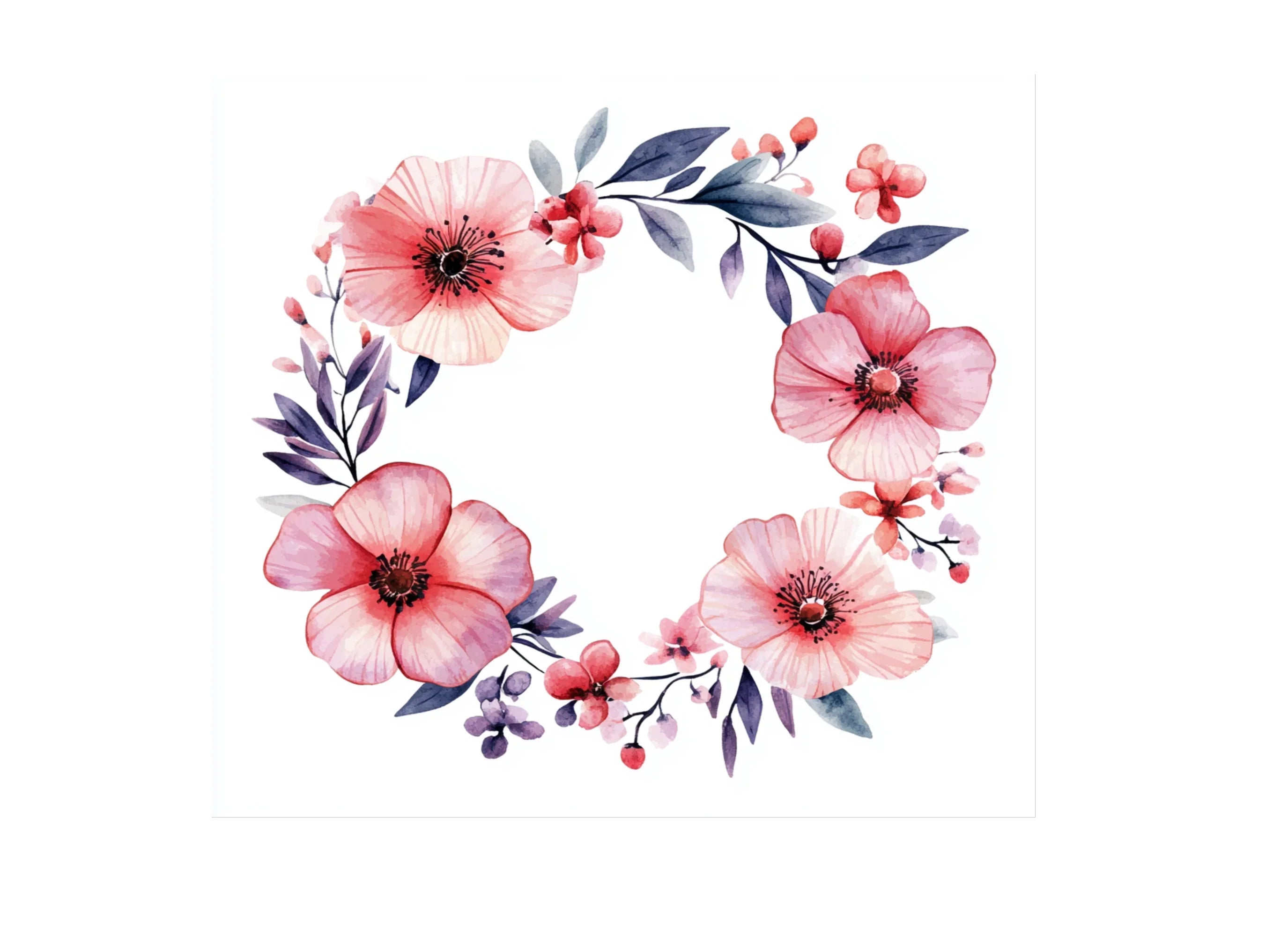Floral Wreaths Corners Clipart Bundle