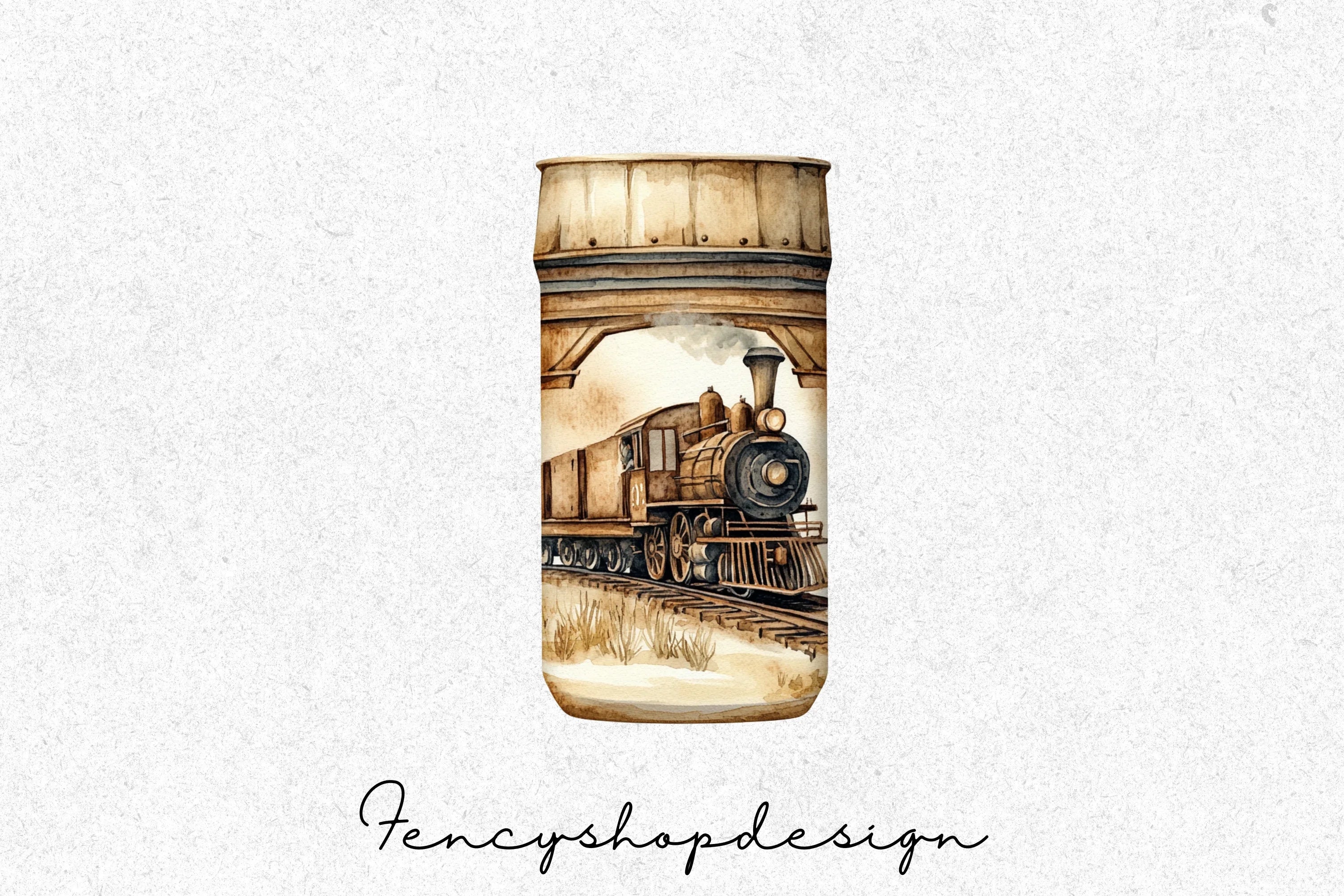 Vintage Steam Train Clipart Bundle