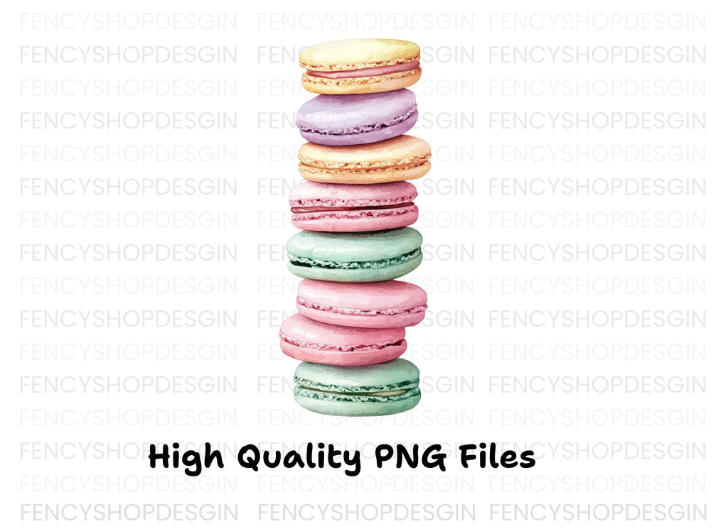 Macaron Stacks Clipart Bundle