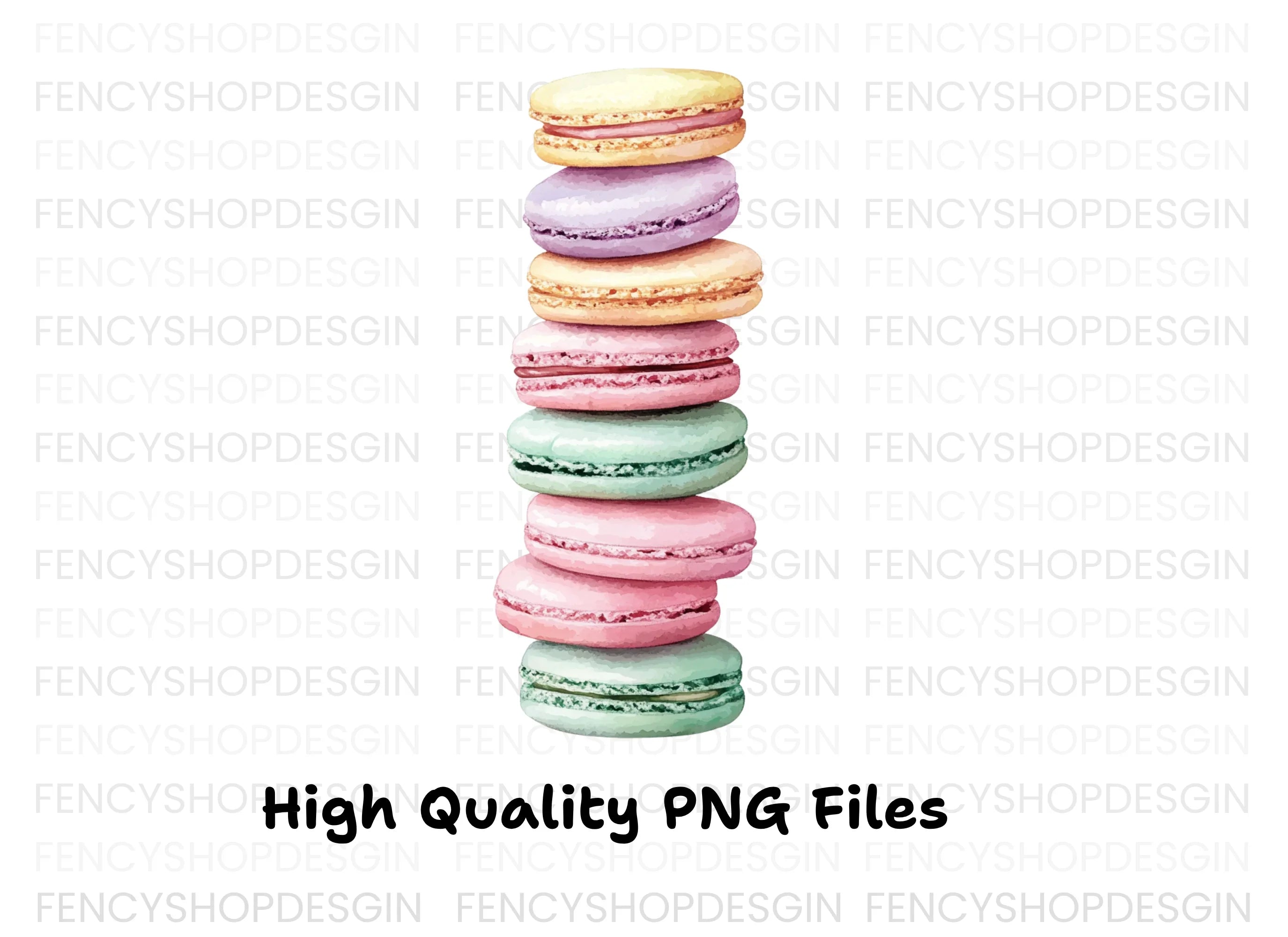 Macaron Stacks Clipart Bundle