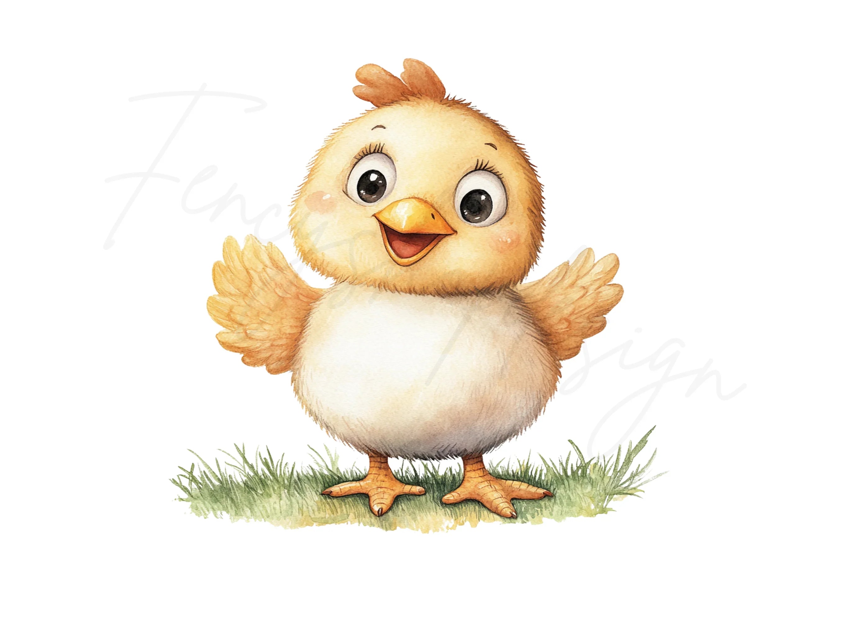 Cute Baby Chicks Clipart Bundle