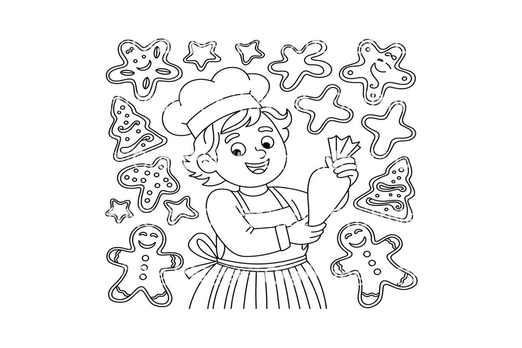 Baking Cookiesfor Kids Coloring Books