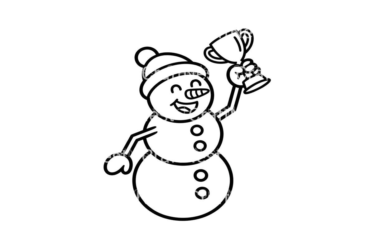 Snowman with TrophyFun Coloring Books
