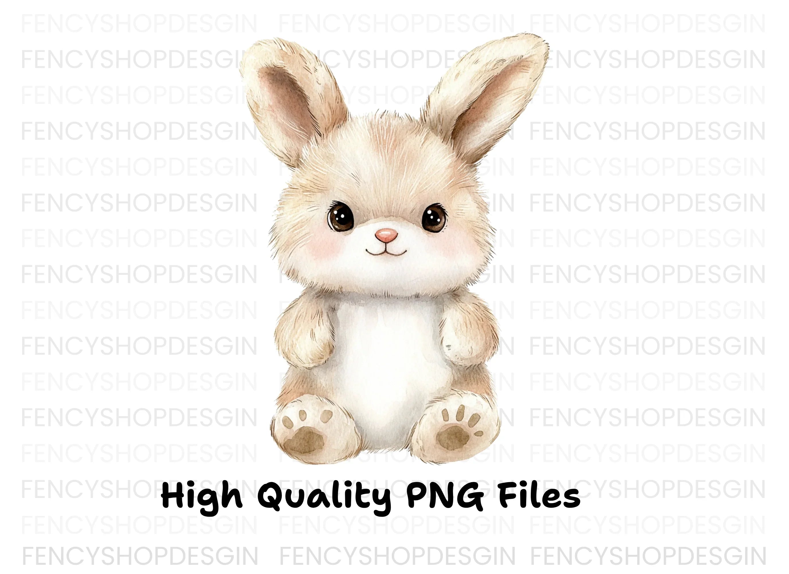 Adorable Fluffy Bunny Clipart Bundle