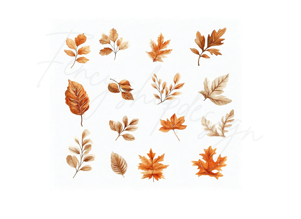 Autumn Leaves Clipart Bundle