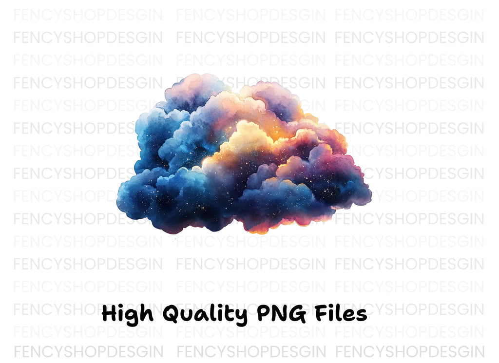 Mystical Cloud Illustration Clipart Bundle