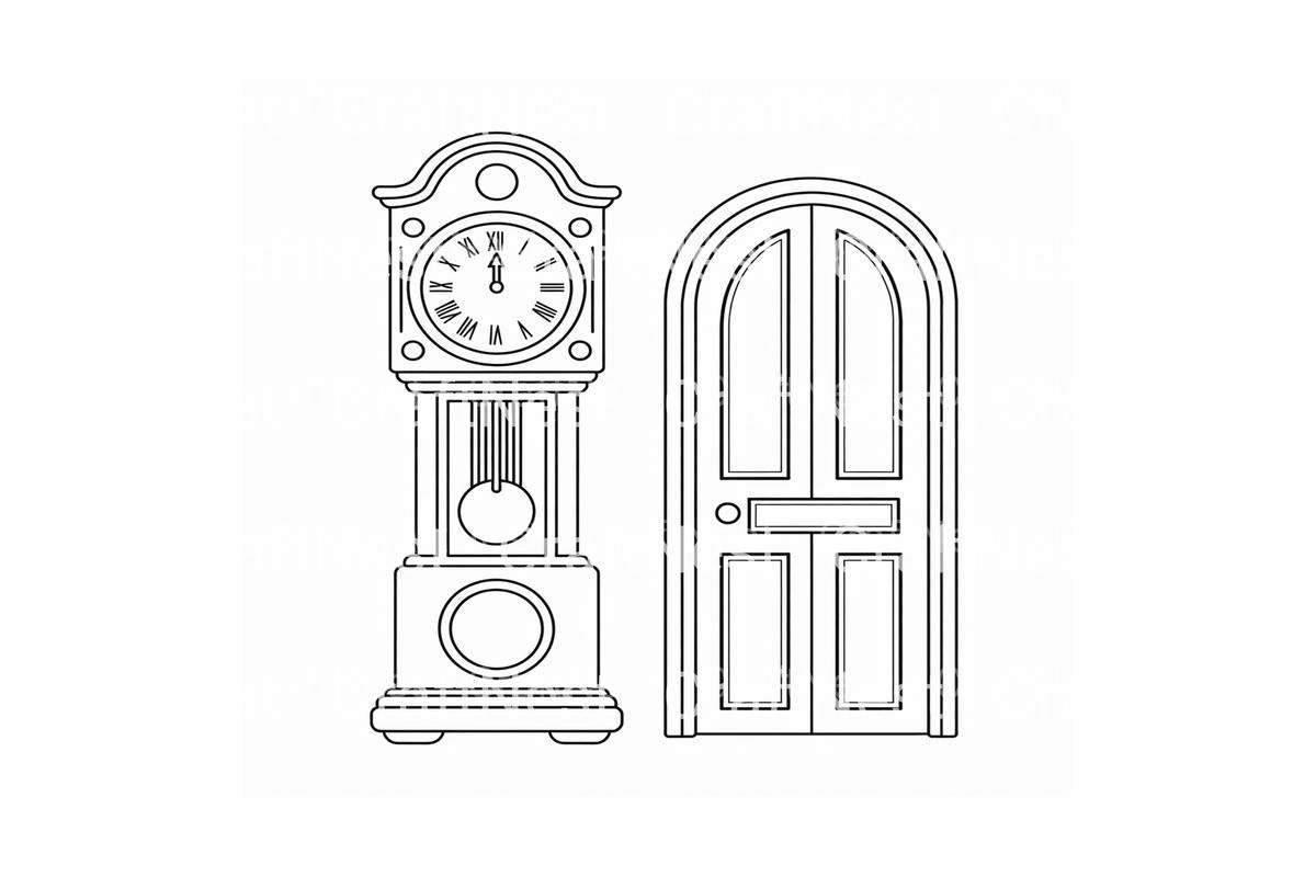 Festive Doors and Animals Coloring Books