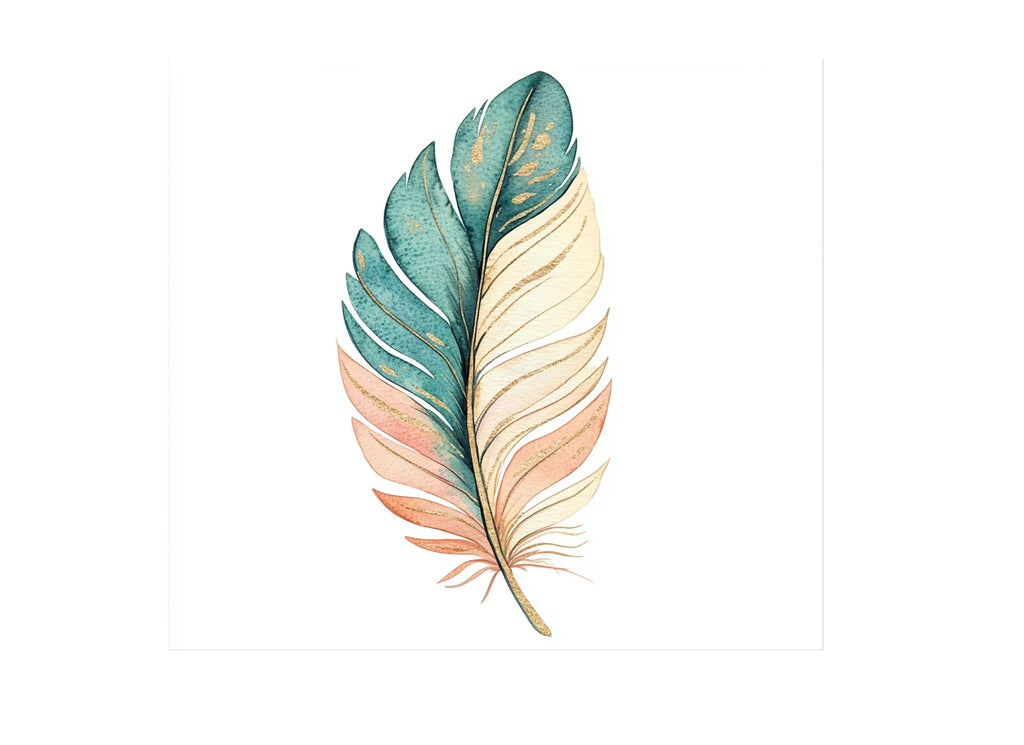 Boho Chic Feather Clipart Bundle