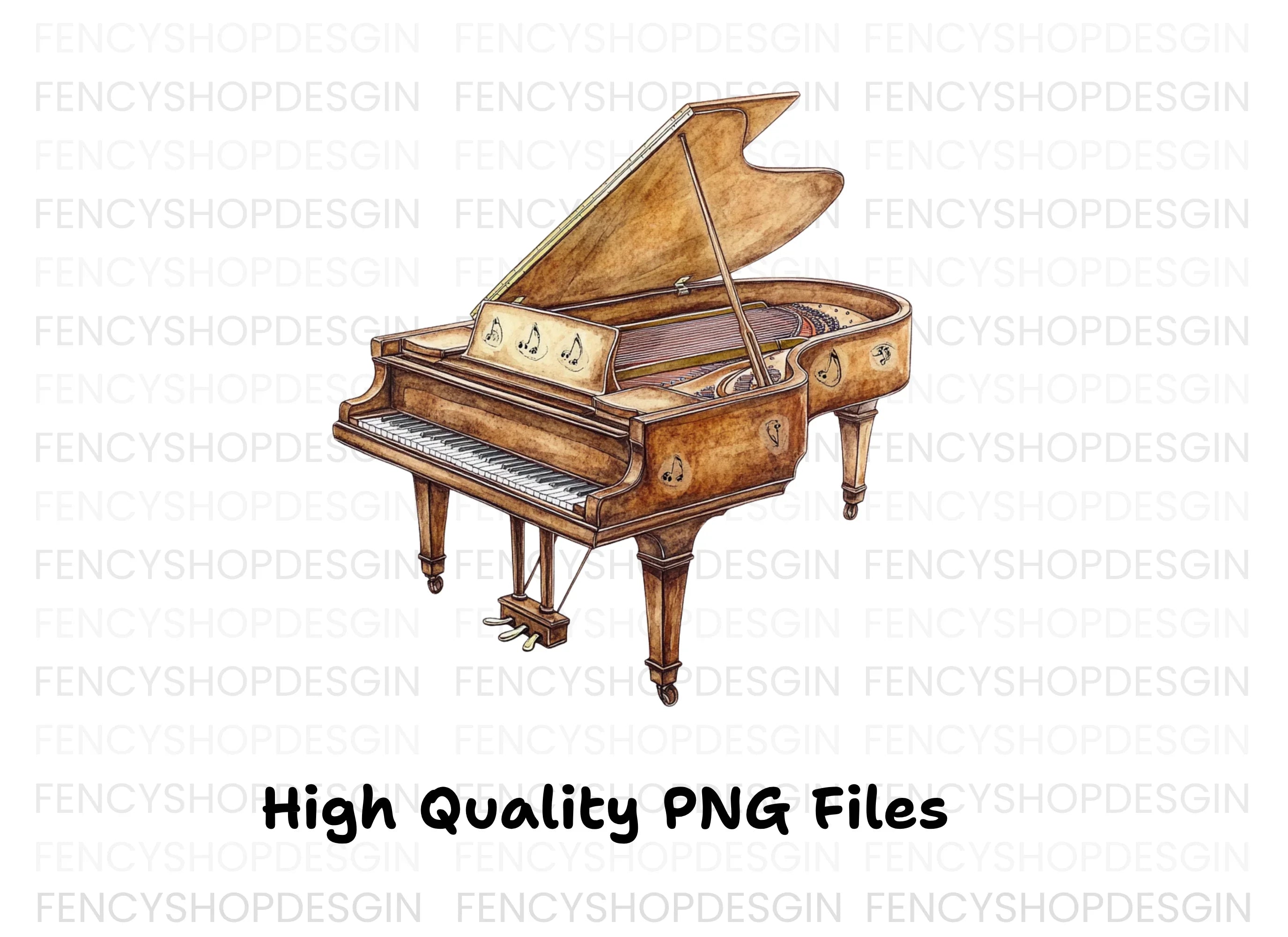 Grand Piano Clipart Bundle
