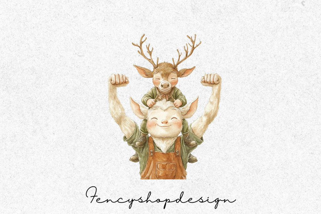 Christmas Elves and Reindeer Clipart Bundle