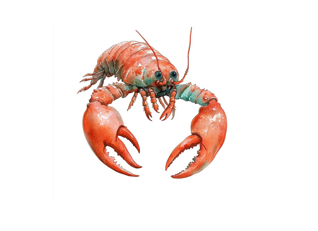Realistic Red Crawfish Clipart Bundle