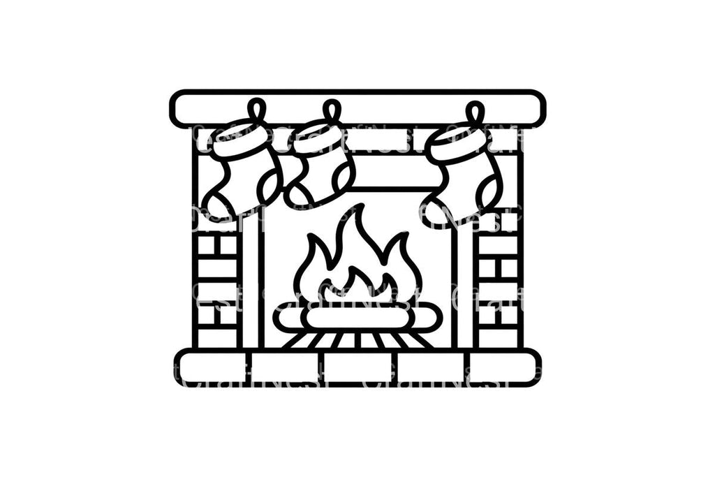 Christmas Fireplace Coloring Books