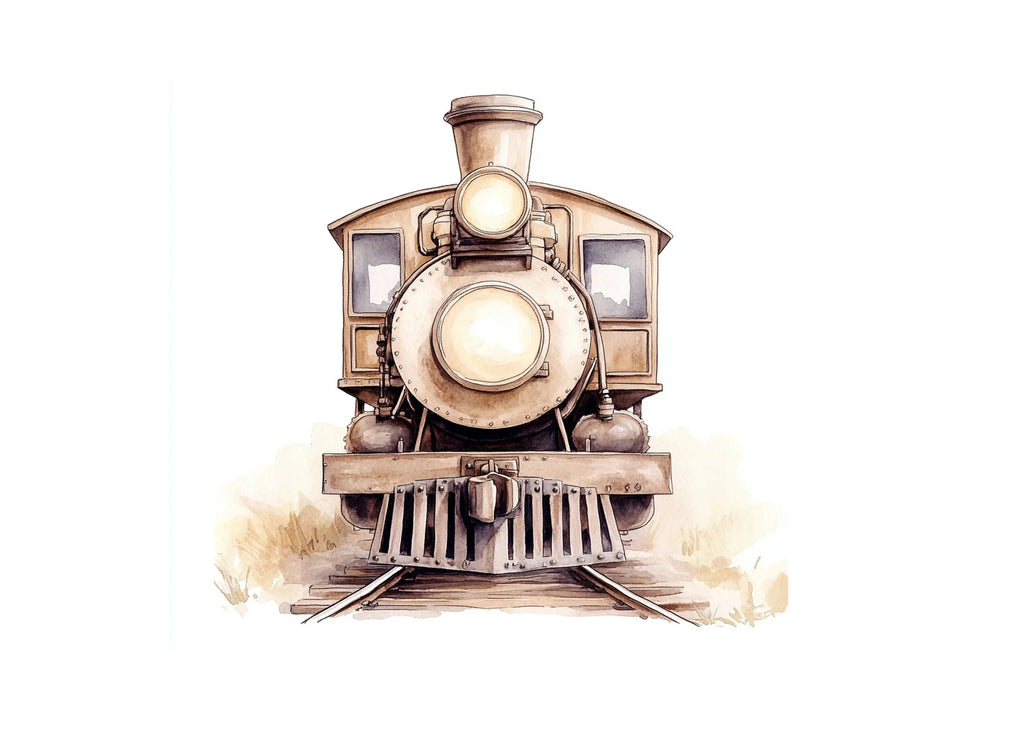 Cute Cartoon Train Clipart Bundle