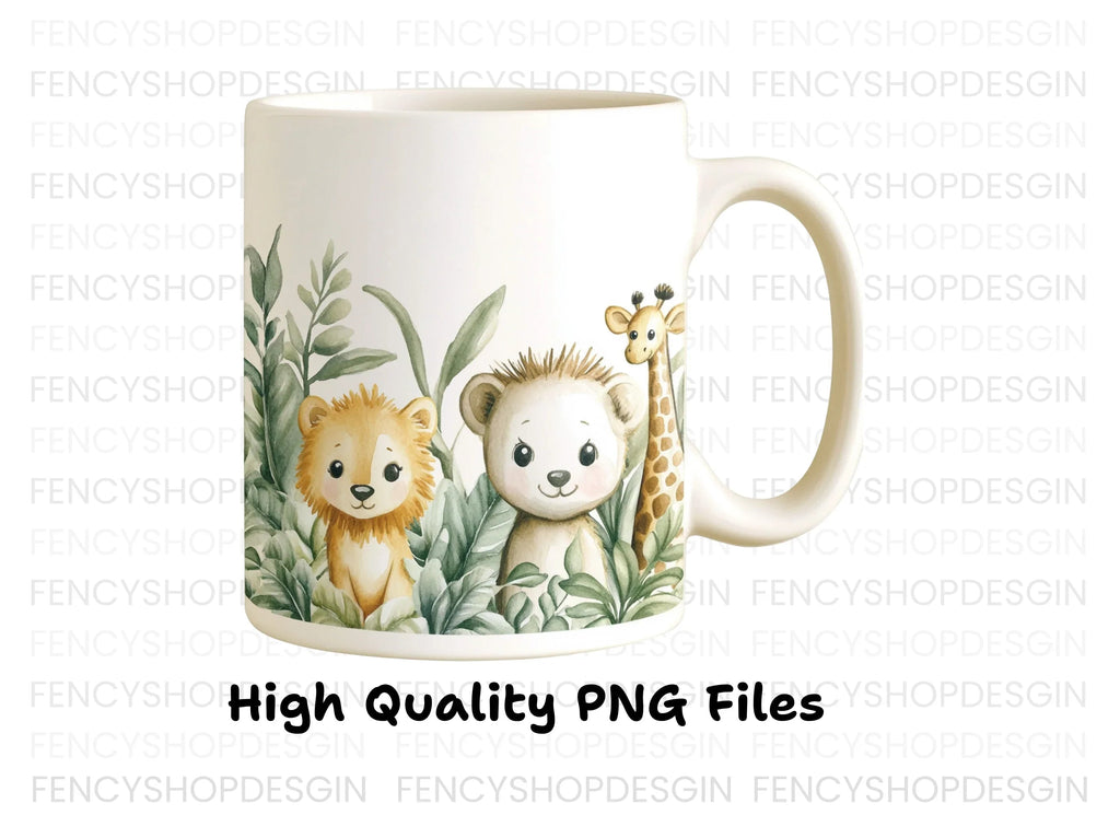 Cute Baby Safari Animals Clipart Bundle