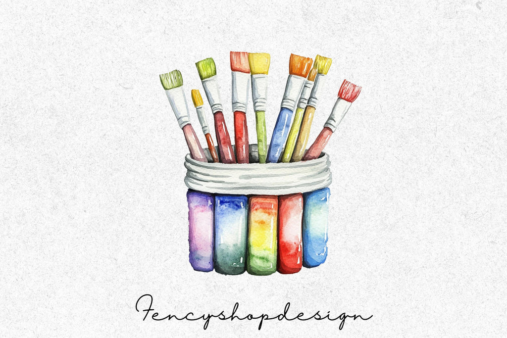 Paint Palettes Clipart Bundle