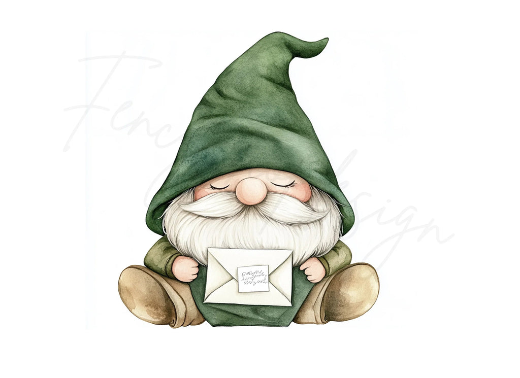 Cute Gnomes with Love Letters Clipart Bundle