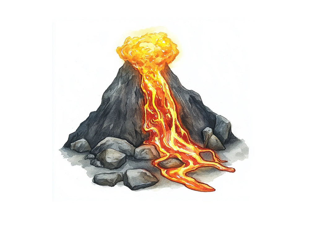 Lava Flow Volcano Clipart Bundle