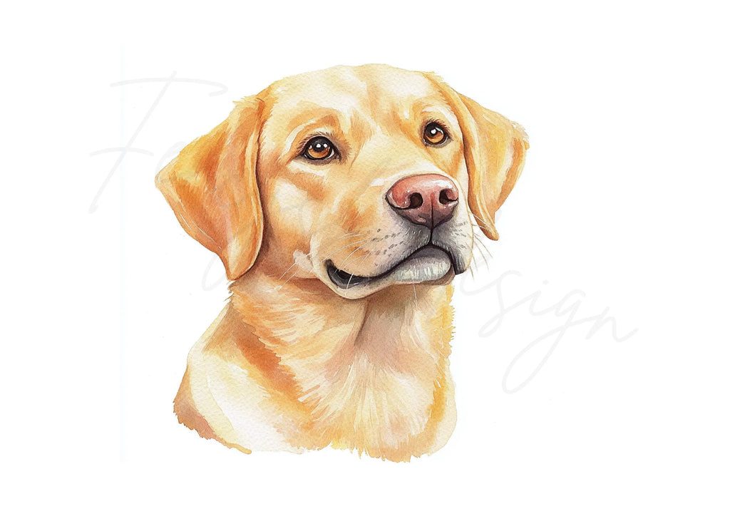 Cute Yellow Labrador Retriever Clipart Bundle