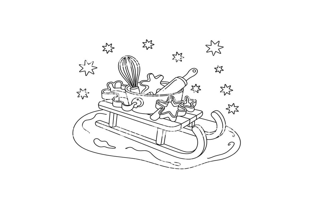 Christmas Baking Sleigh Coloring Books