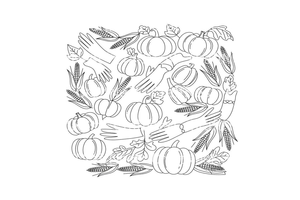 Thanksgiving Harvest Wreath Coloring Books