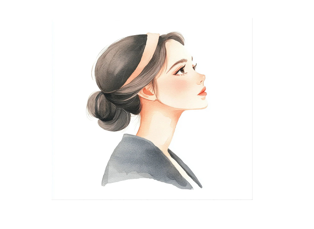 Elegant Women Bun Hairstyle Clipart Bundle