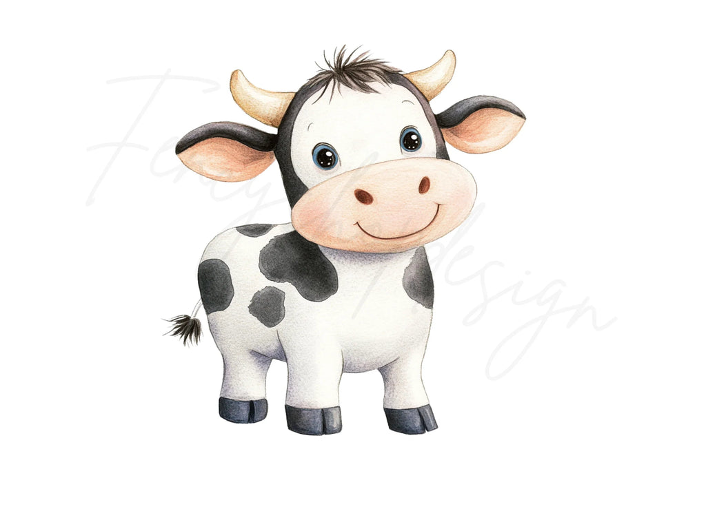Adorable Baby Cow Clipart Bundle