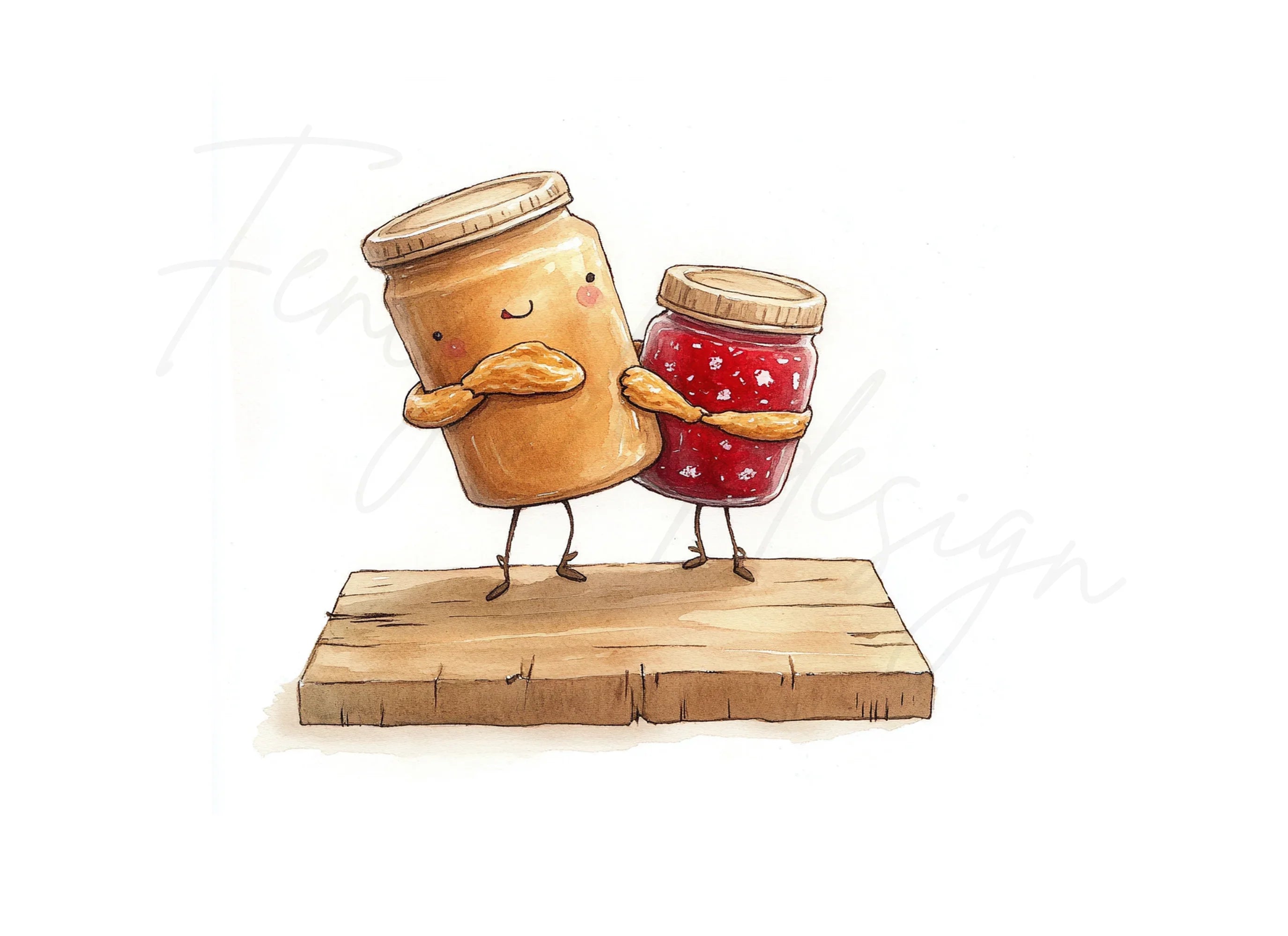 Cute Peanut Butter and Jelly Clipart Bundle