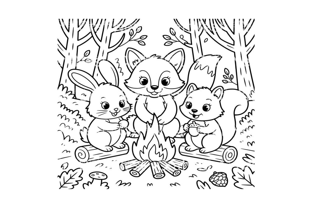 Forest Friends Campfire Coloring Books