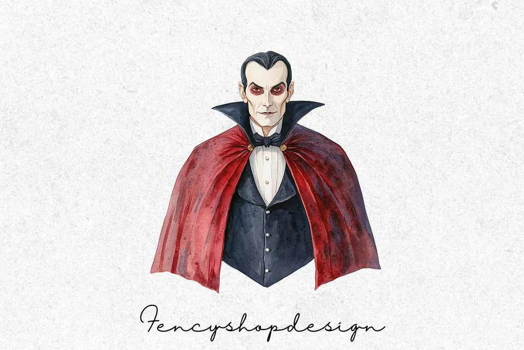 Cute Vampire Characters Clipart Bundle