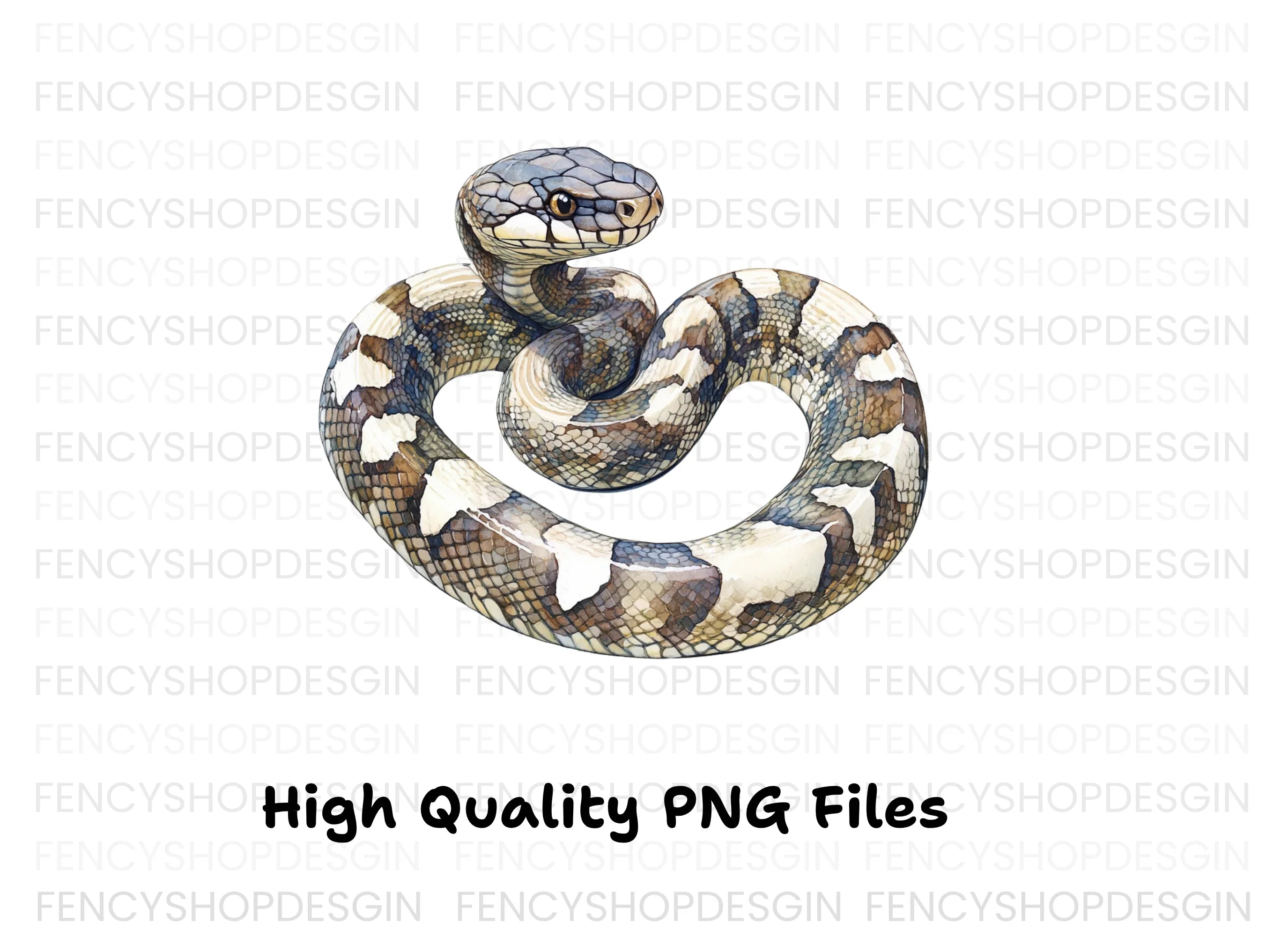 Coiled Snake Clipart Bundle