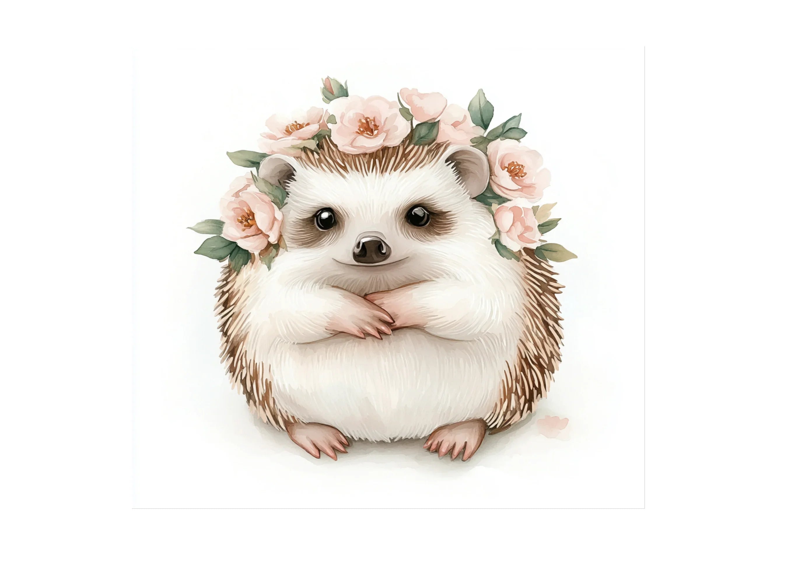 Floral Hedgehog Clipart Bundle