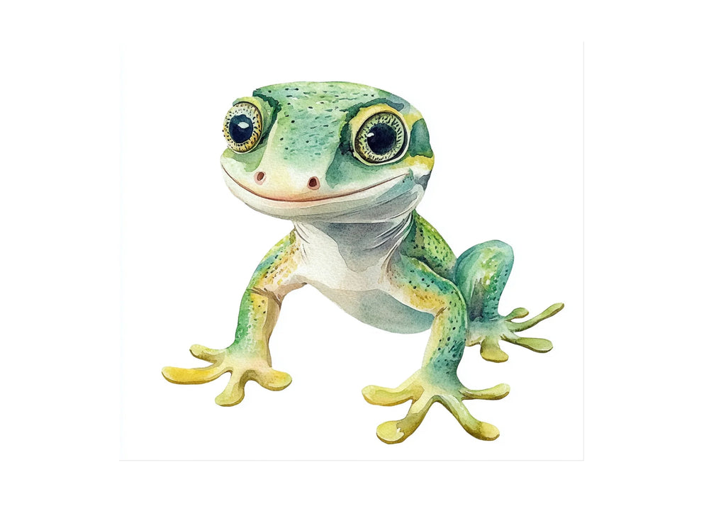 Cute Green Gecko Clipart Bundle