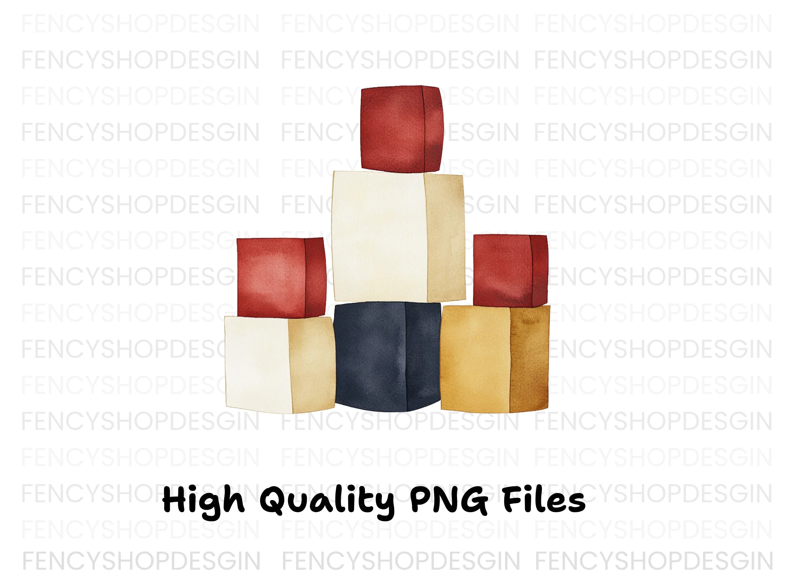 Abstract Building Blocks Clipart Bundle