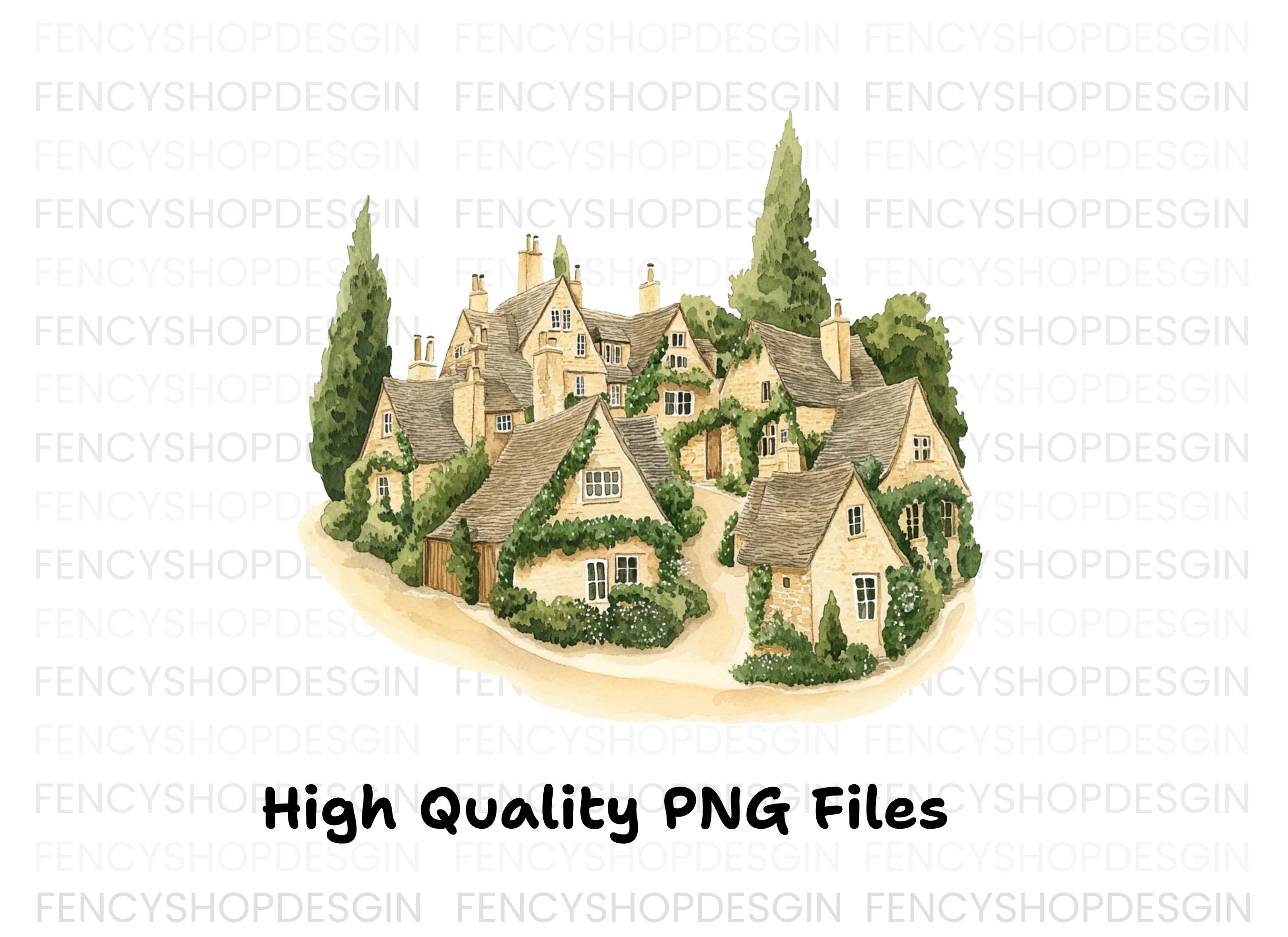Charming English Village Clipart Bundle