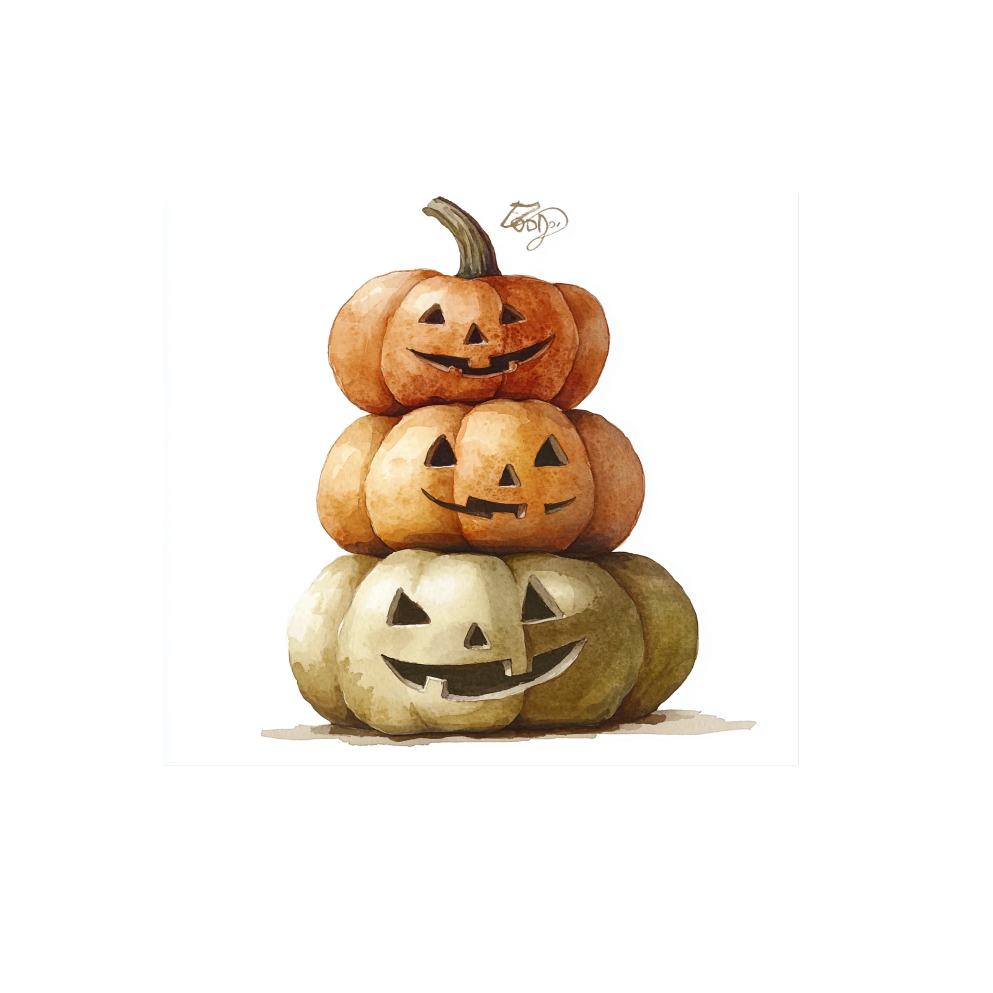 Stacked Halloween Jack Lantern Clipart Bundle