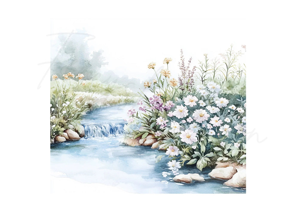 Stream Wildflower Clipart Bundle