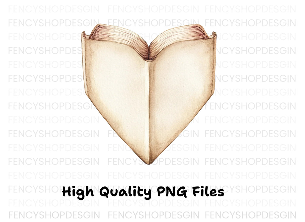 Heart Shaped Book Clipart Bundle