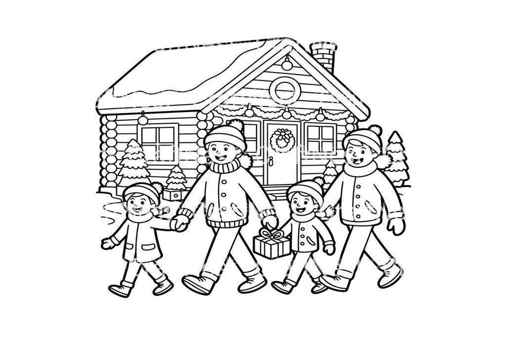 Winter Family Fun Coloring Books