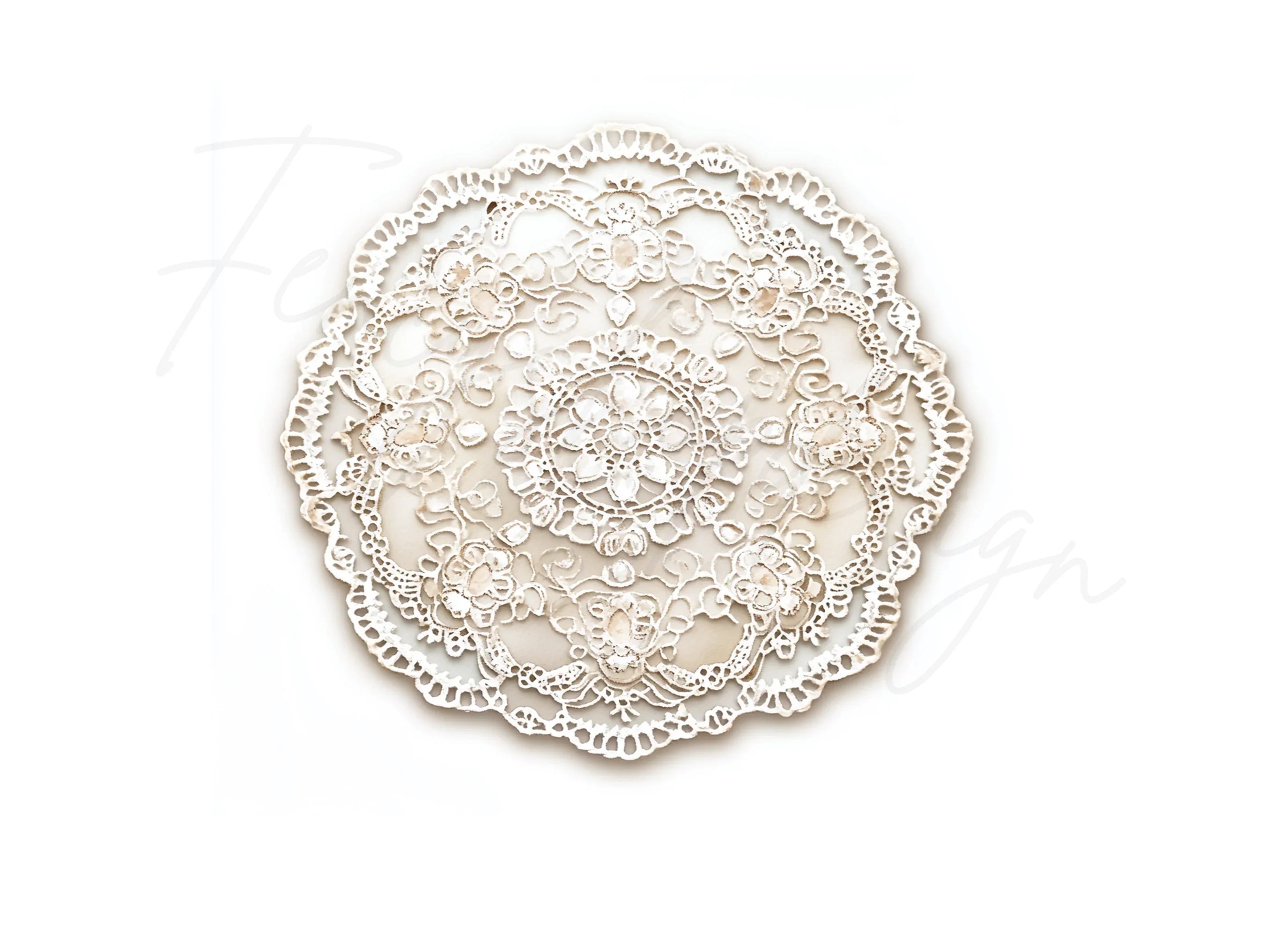 Elegant Lace Doilies Clipart Bundle