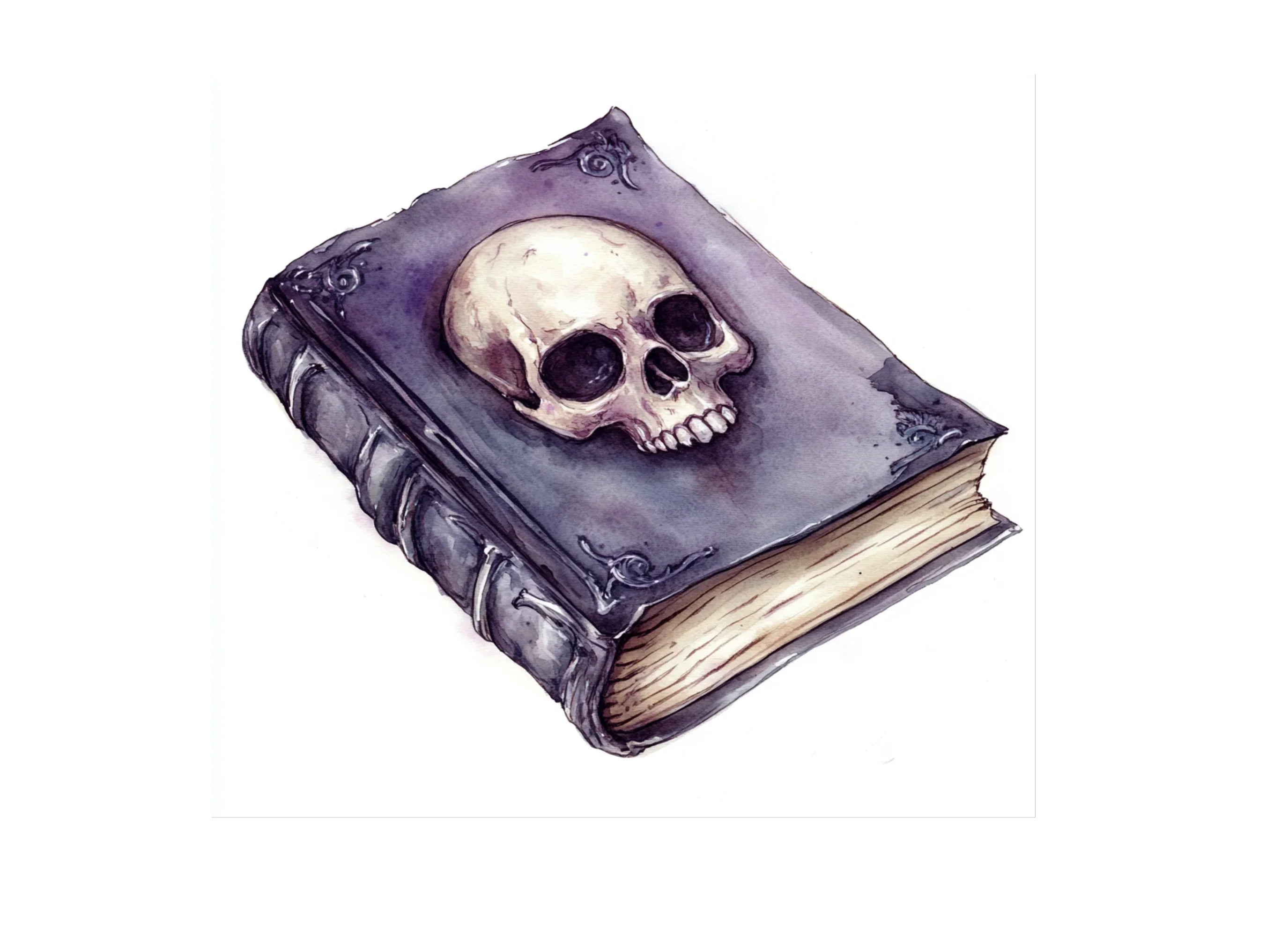 Enchanted Skull Spellbook Clipart Bundle