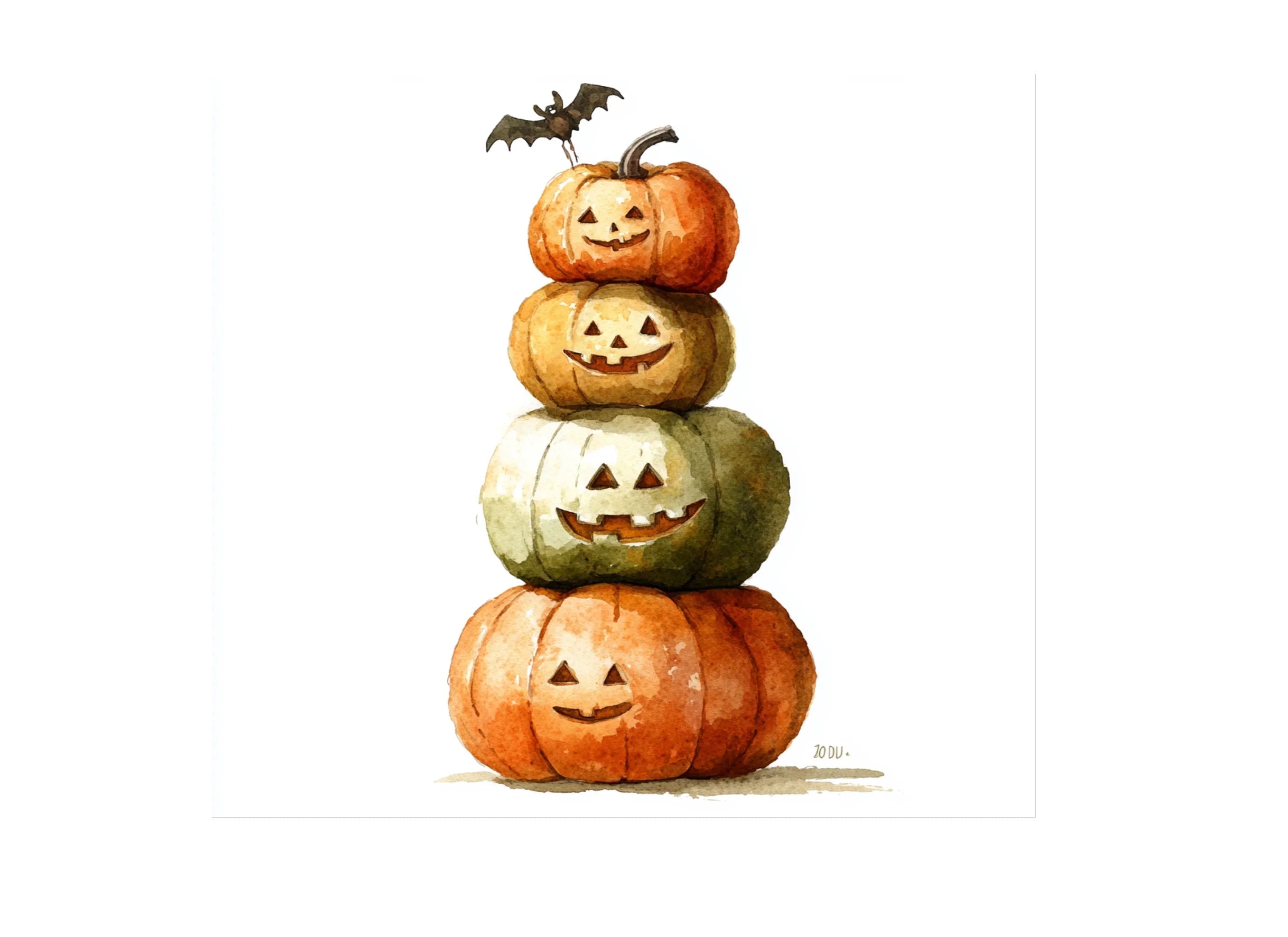 Pumpkin Stacks Clipart Bundle