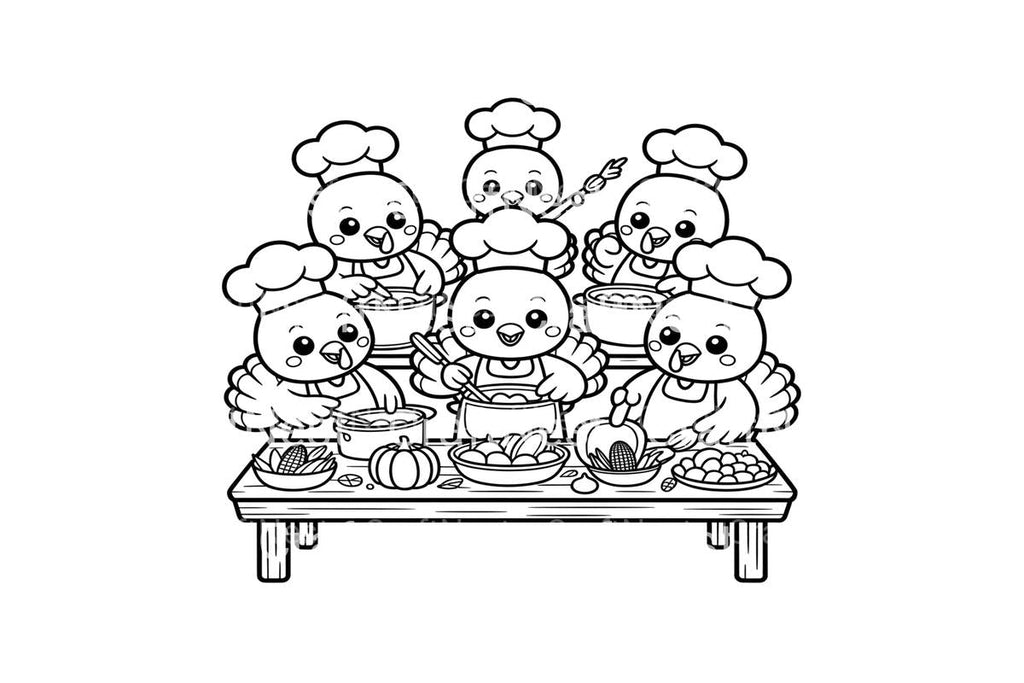 Thanksgiving Turkey Feast Coloring Books