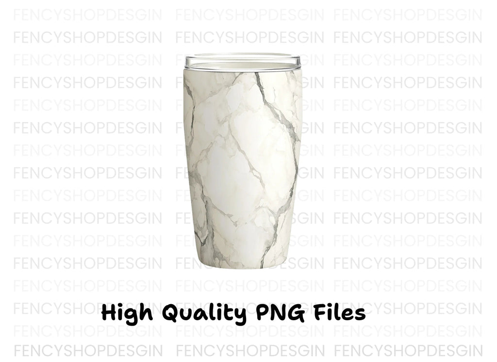 Chic White Marble Tumbler Clipart Bundle