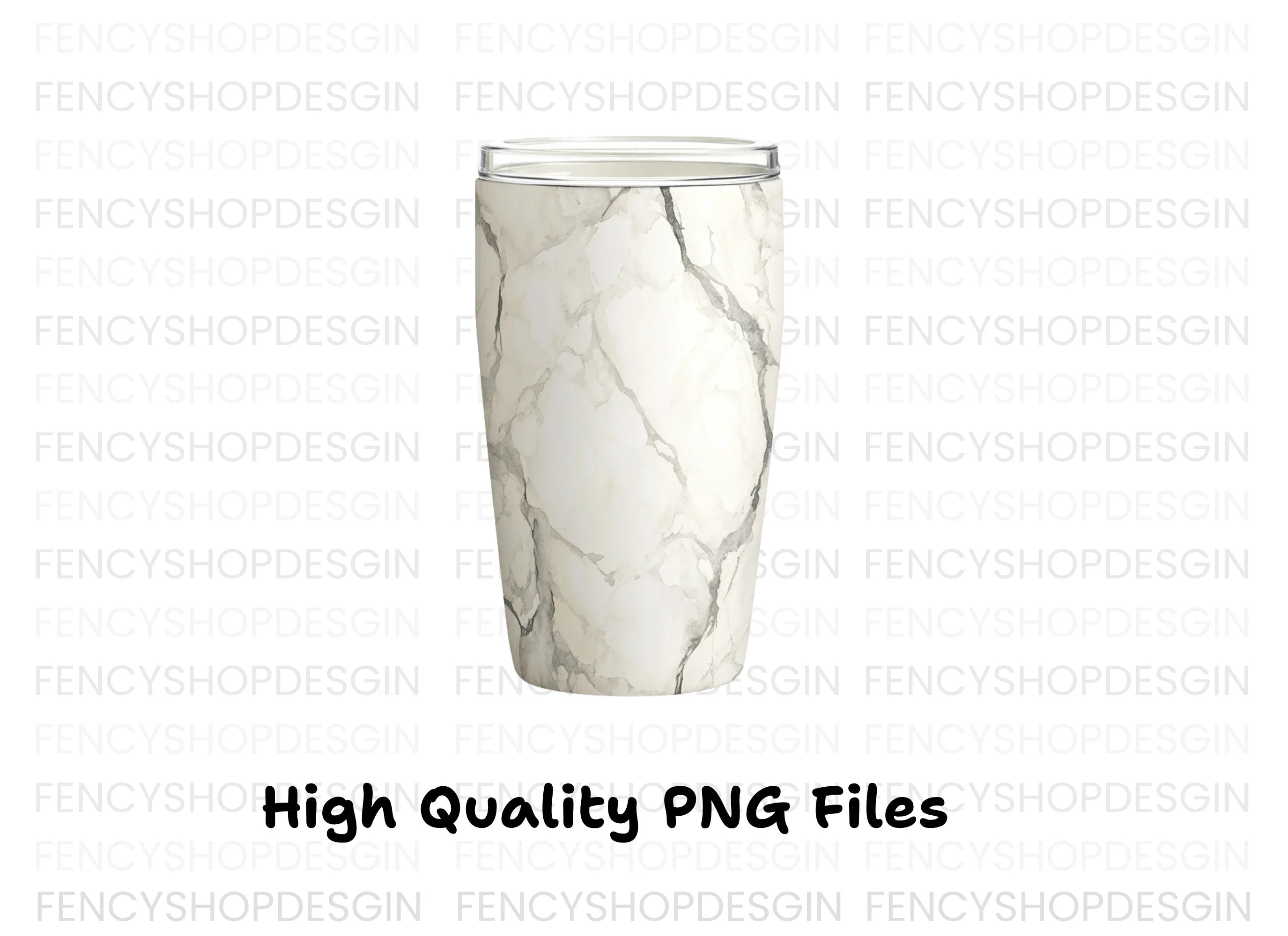 Chic White Marble Tumbler Clipart Bundle