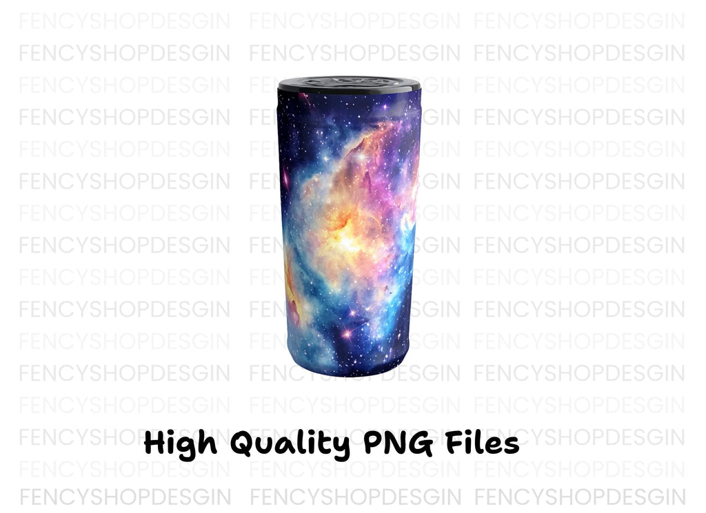 Vibrant Nebula Space Tumbler Clipart Bundle