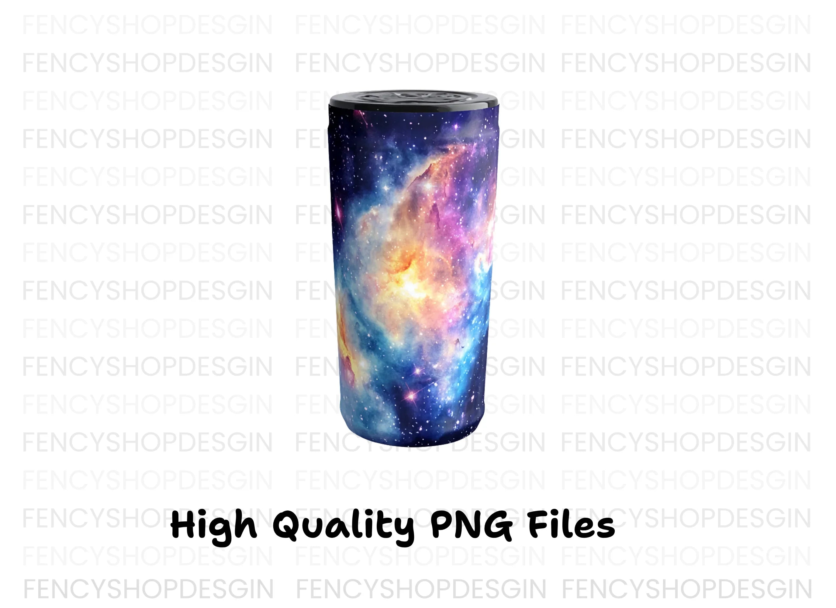 Vibrant Nebula Space Tumbler Clipart Bundle
