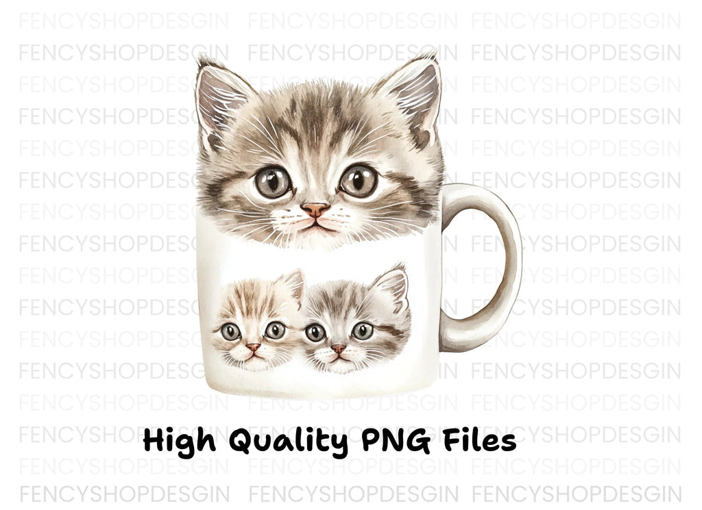 Cute Kitten Clipart Bundle