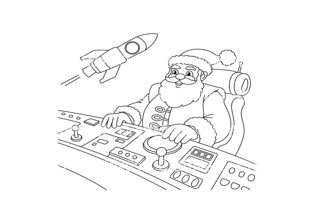 Santa Space Adventure Coloring Books